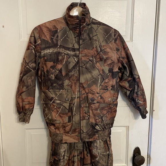 Jackets & Blazers - Trail Crest Soft Oak Camo Highland Timber 2 Piece Kid Quiet Hunting Gear Bibs